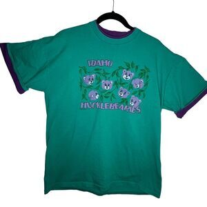 Vtg 90s Belton Double sleeve T-Shirt Made in USA Sz XL huckleberry